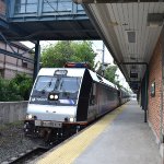 Westbound NJT Train # 3509 with ALP-46A # 4637 leading a Comet Set